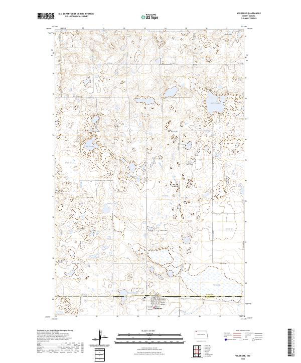 US Topo 7.5-minute map for Wildrose ND
