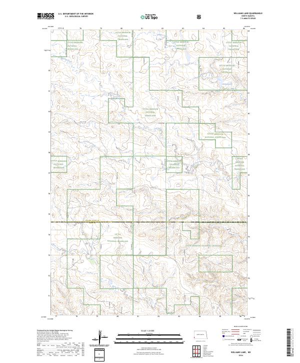 US Topo 7.5-minute map for Williams Lake ND
