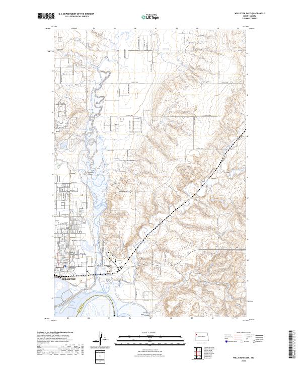 US Topo 7.5-minute map for Williston East ND