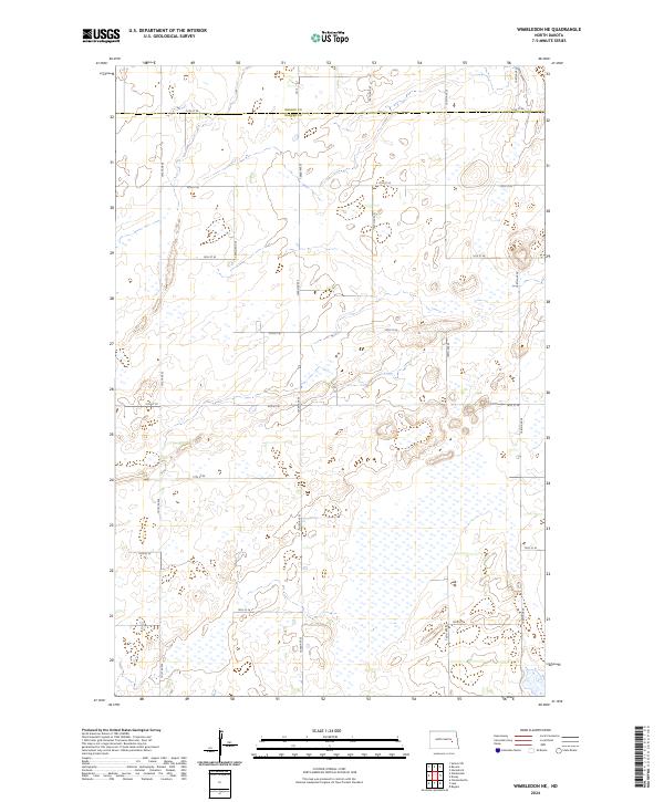 US Topo 7.5-minute map for Wimbledon NE ND