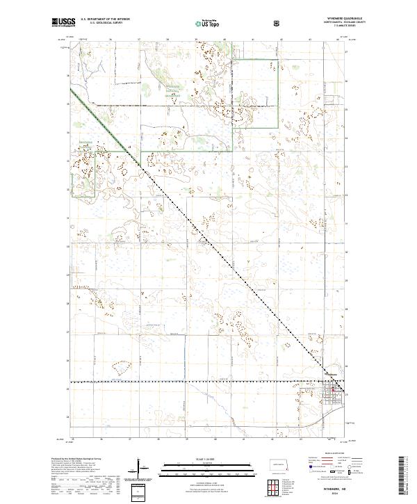 US Topo 7.5-minute map for Wyndmere ND