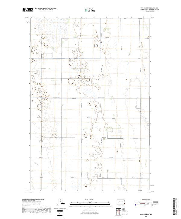US Topo 7.5-minute map for Wyndmere NE ND