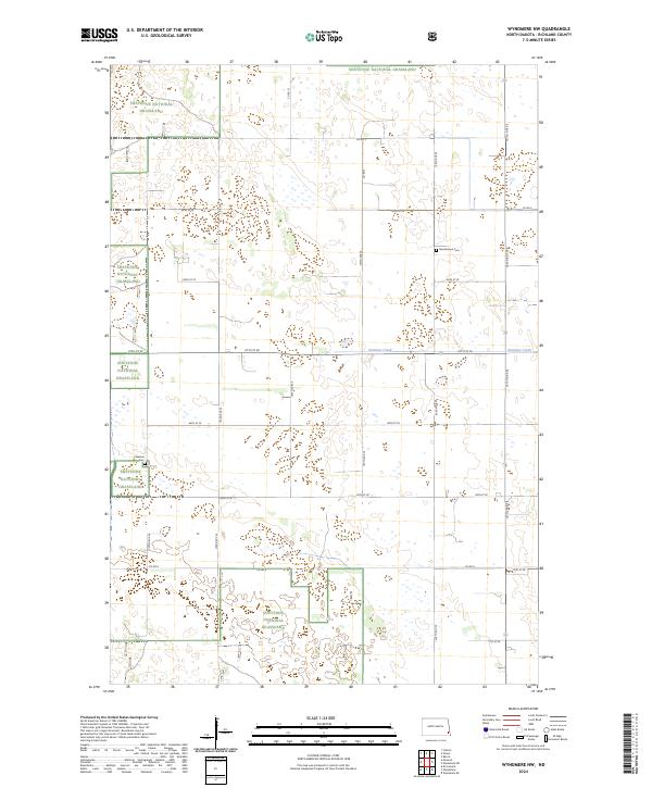 US Topo 7.5-minute map for Wyndmere NW ND