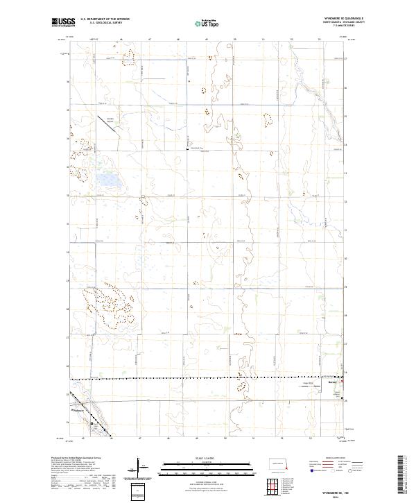 US Topo 7.5-minute map for Wyndmere SE ND