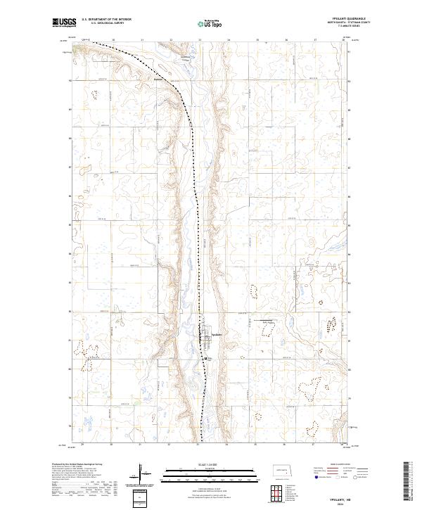 US Topo 7.5-minute map for Ypsilanti ND