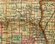 Cram's Railroad and Township Map of Nebraska, 1879