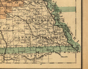 Map of the State of Nebraska Showing the Lands of Burlington and Missouri River RR Co's