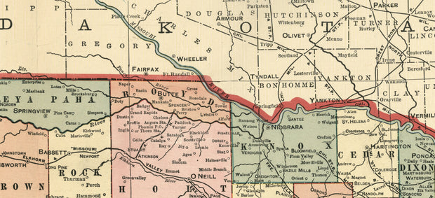 Map of the State of Nebraska, 1902