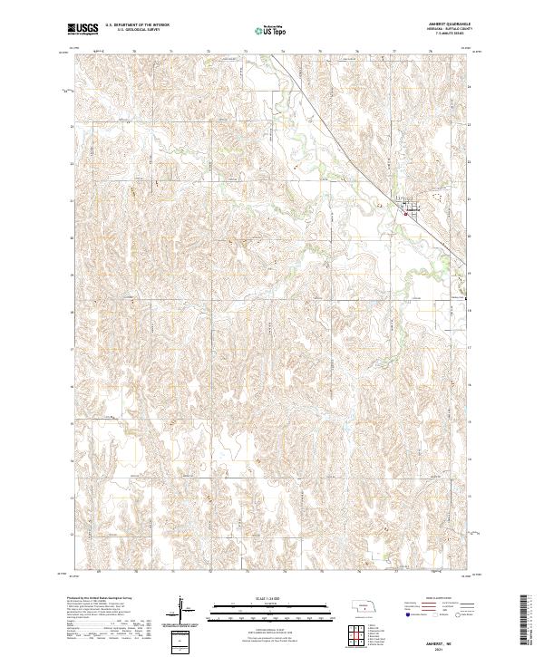 USGS US Topo 7.5-minute map for Amherst NE 2021