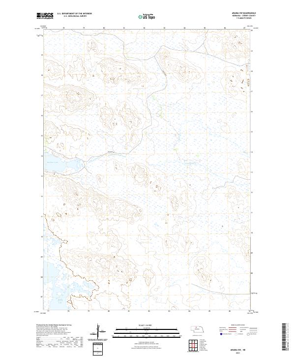 USGS US Topo 7.5-minute map for Arabia SW NE 2021