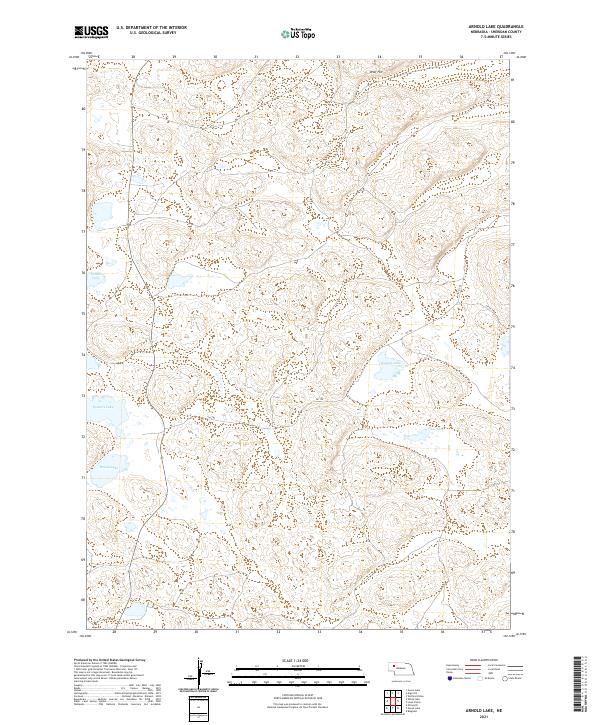 USGS US Topo 7.5-minute map for Arnold Lake NE 2021
