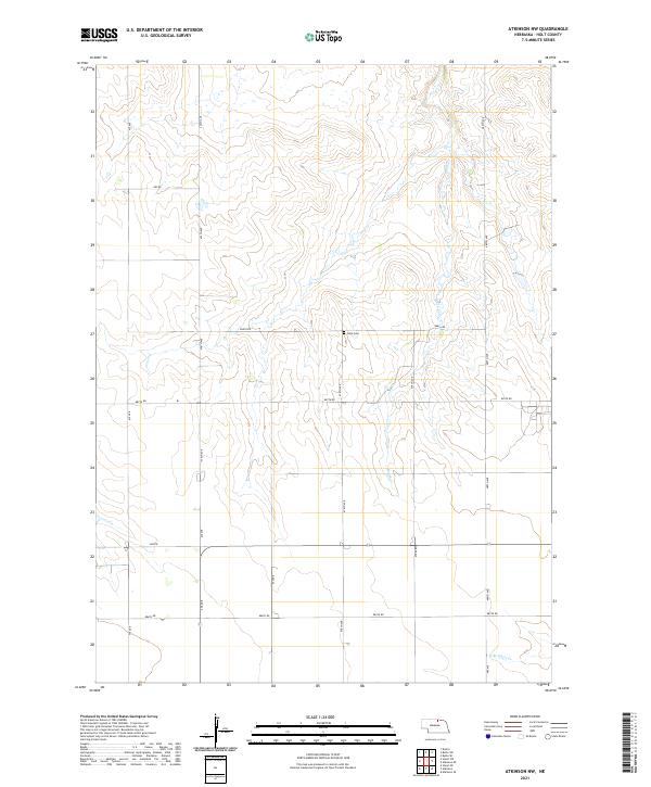 USGS US Topo 7.5-minute map for Atkinson NW NE 2021