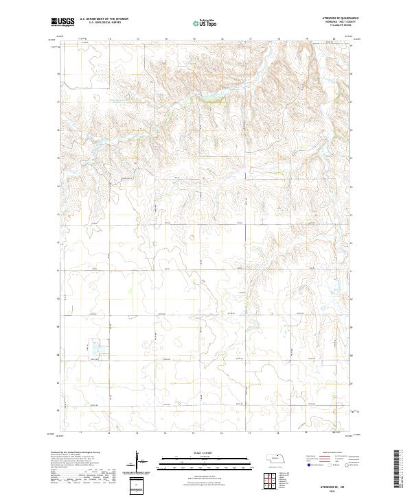 USGS US Topo 7.5-minute map for Atkinson SE NE 2021