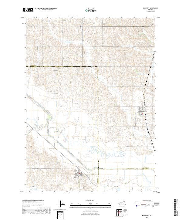 USGS US Topo 7.5-minute map for Bancroft NE 2021