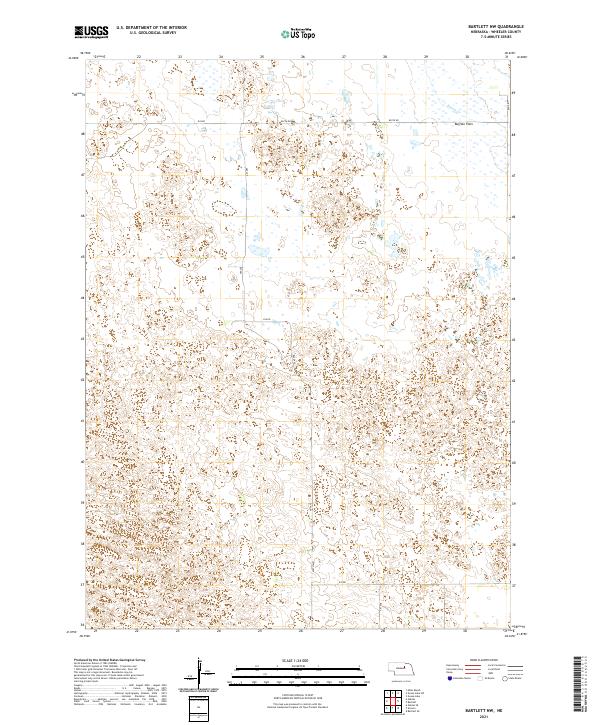 USGS US Topo 7.5-minute map for Bartlett NW NE 2021