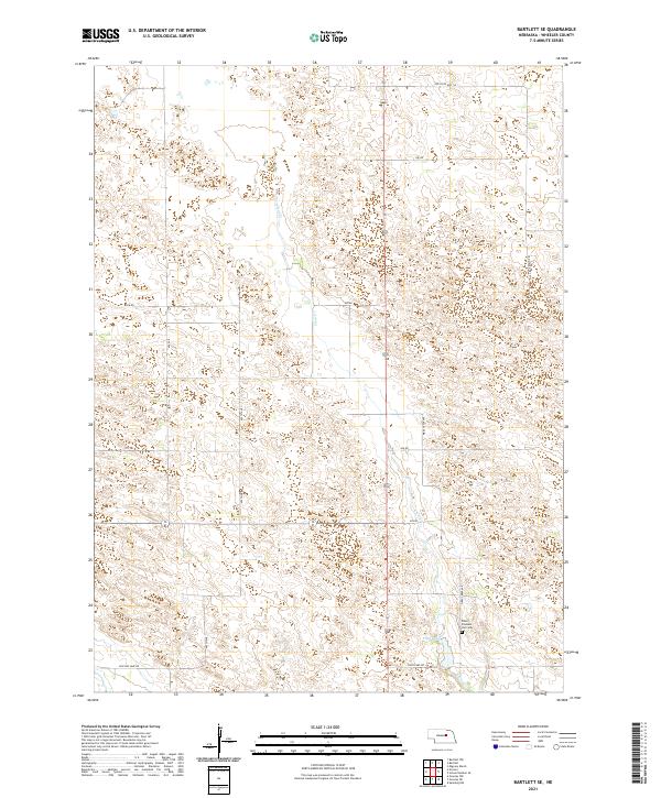 USGS US Topo 7.5-minute map for Bartlett SE NE 2021