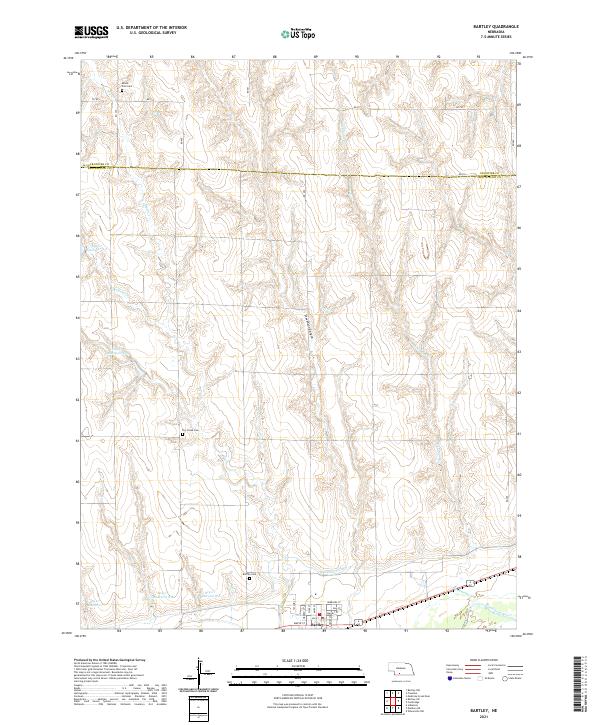USGS US Topo 7.5-minute map for Bartley NE 2021
