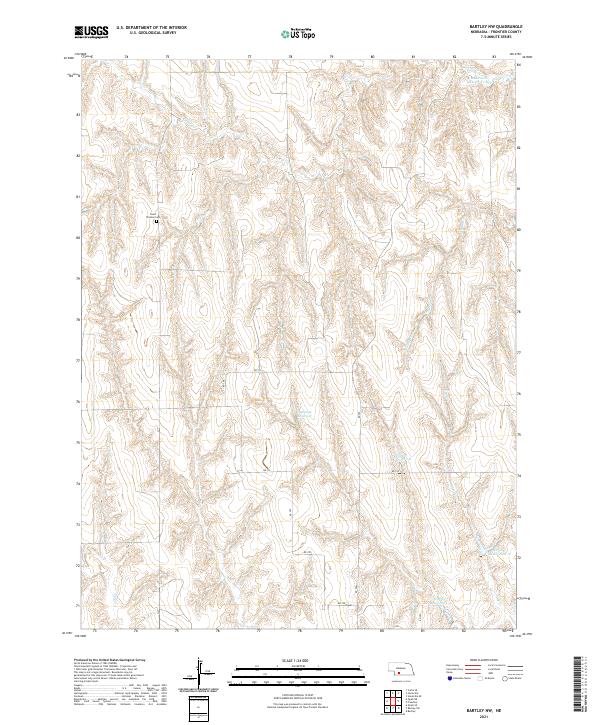 USGS US Topo 7.5-minute map for Bartley NW NE 2021