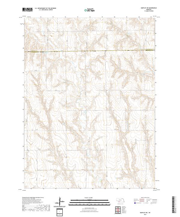 USGS US Topo 7.5-minute map for Bartley SW NE 2021