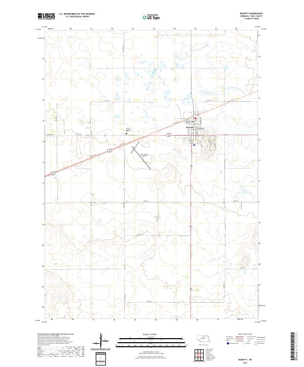 USGS US Topo 7.5-minute map for Bassett NE 2021