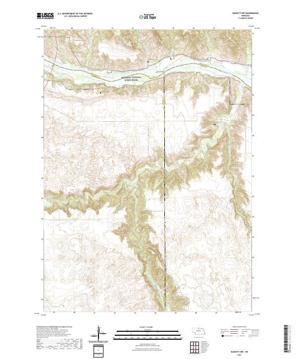 USGS US Topo 7.5-minute map for Bassett NW NE 2021