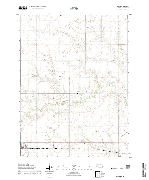 USGS US Topo 7.5-minute map for Bradshaw NE 2021