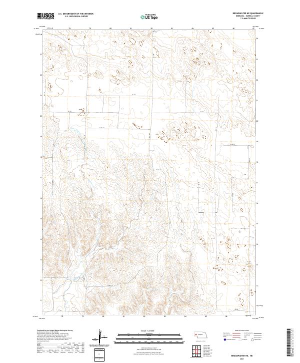 USGS US Topo 7.5-minute map for Broadwater NE NE 2021