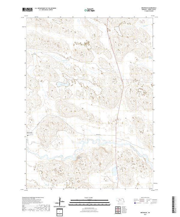 USGS US Topo 7.5-minute map for Brownlee NE 2021