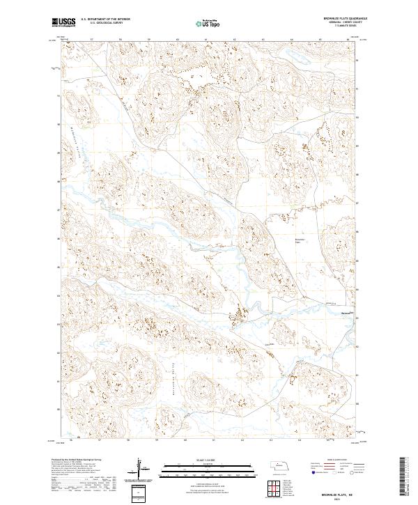 USGS US Topo 7.5-minute map for Brownlee Flats NE 2021