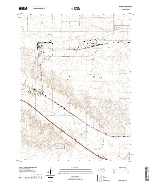 USGS US Topo 7.5-minute map for Brownson NE 2021