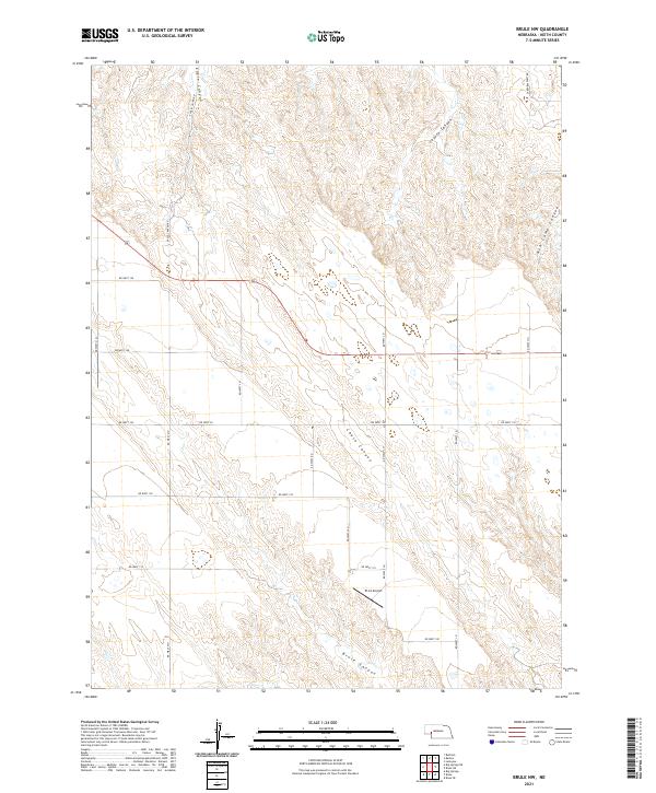 USGS US Topo 7.5-minute map for Brule NW NE 2021