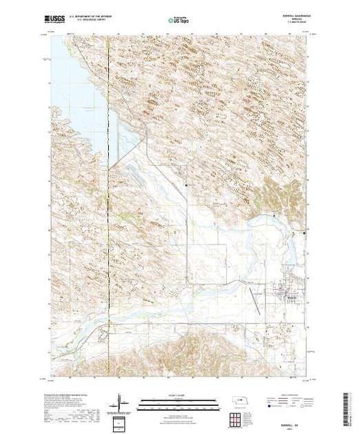 USGS US Topo 7.5-minute map for Burwell NE 2021 – American Map Store