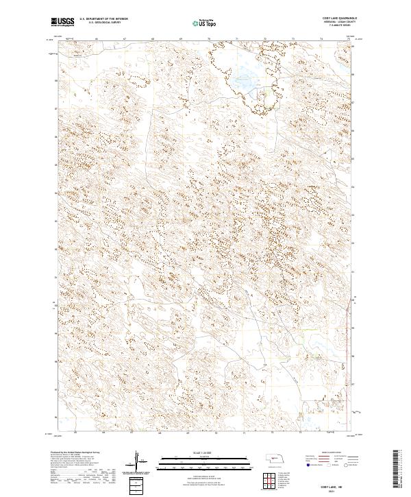 USGS US Topo 7.5-minute map for Cody Lake NE 2021