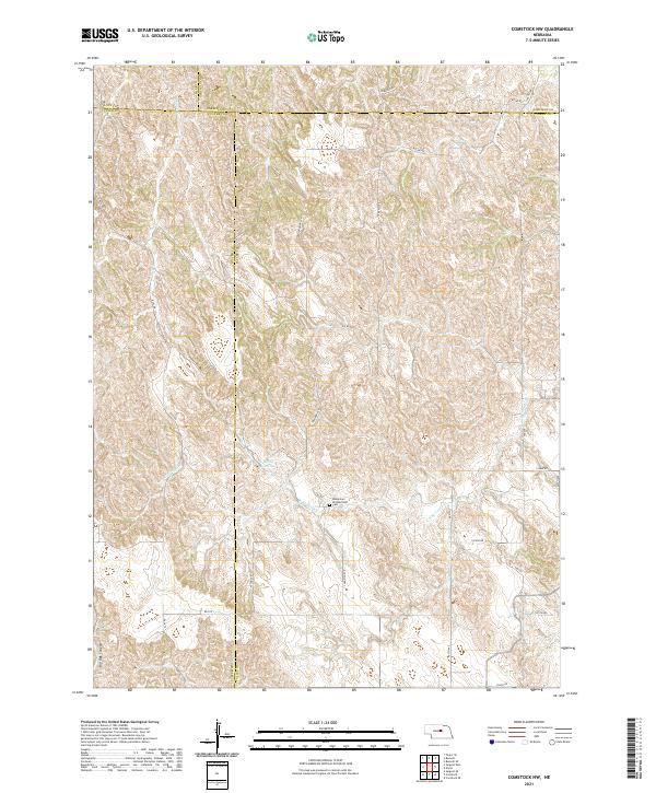 USGS US Topo 7.5-minute map for Comstock NW NE 2021