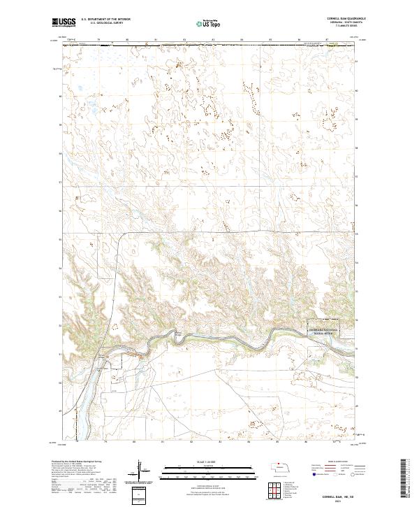 USGS US Topo 7.5-minute map for Cornell Dam NESD 2021