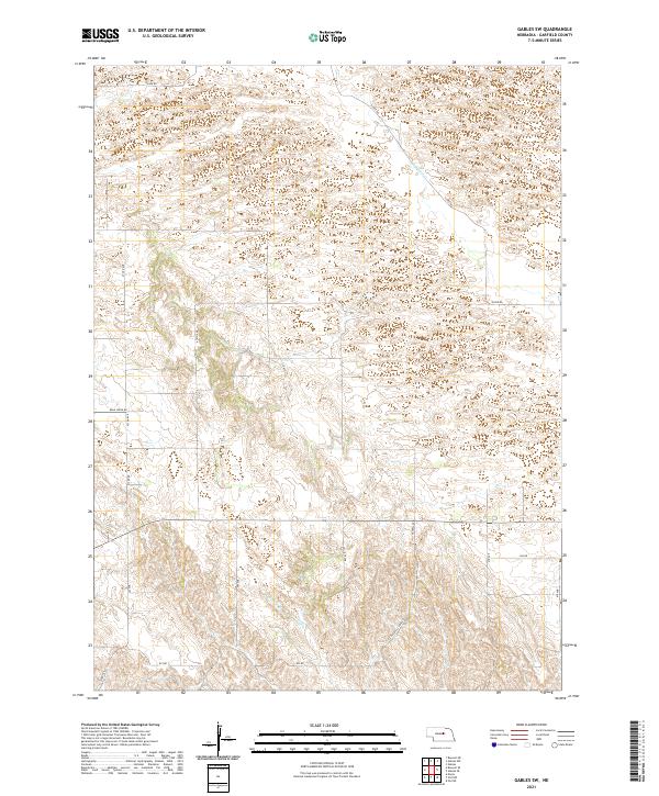 USGS US Topo 7.5-minute map for Gables SW NE 2021
