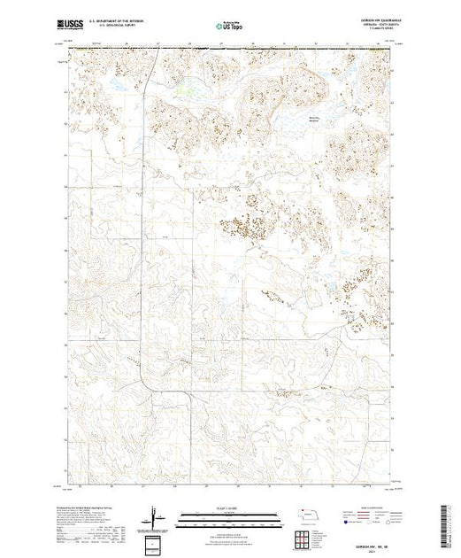 USGS US Topo 7.5-minute map for Gordon NW NESD 2021 – American Map Store