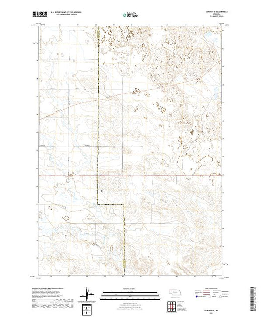 USGS US Topo 7.5-minute map for Gordon SE NE 2021 – American Map Store