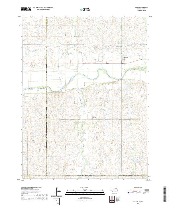 USGS US Topo 7.5-minute map for Inavale NEKS 2021