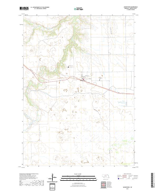 USGS US Topo 7.5-minute map for Johnstown NE 2021