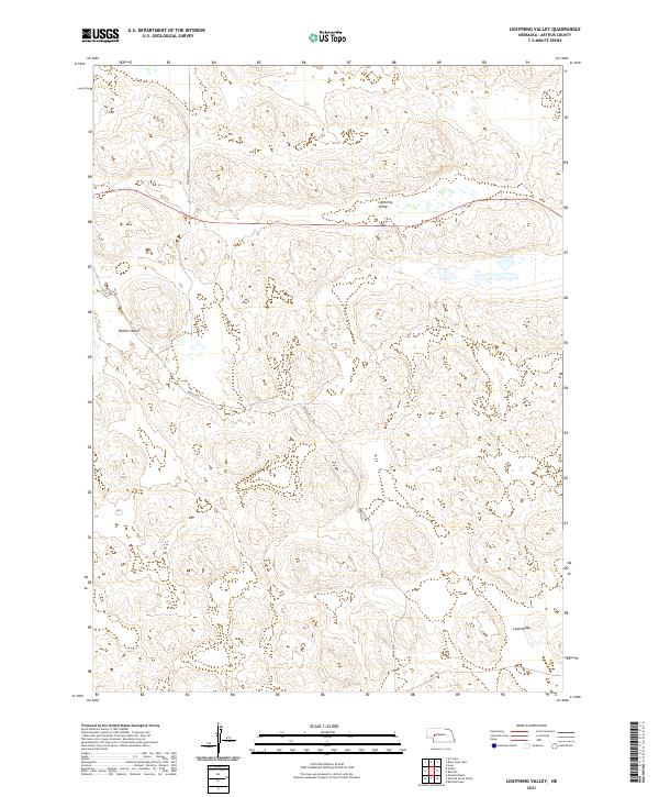 USGS US Topo 7.5-minute map for Lightning Valley NE 2021