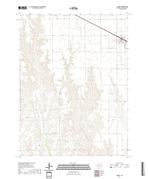 USGS US Topo 7.5-minute map for Loomis NE 2021