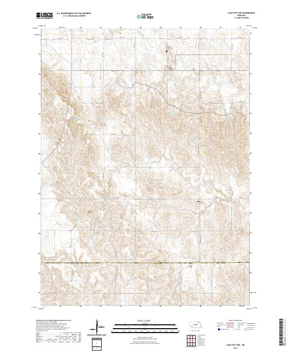 USGS US Topo 7.5-minute map for Loup City NW NE 2021