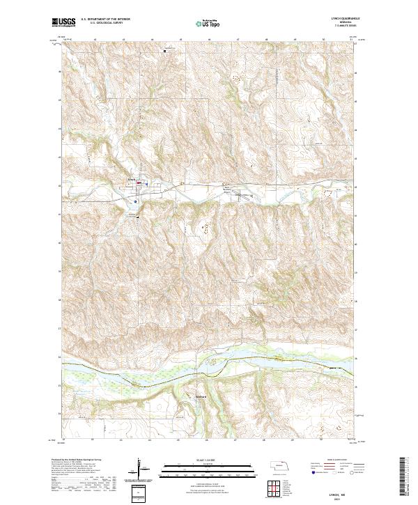 USGS US Topo 7.5-minute map for Lynch NE 2021