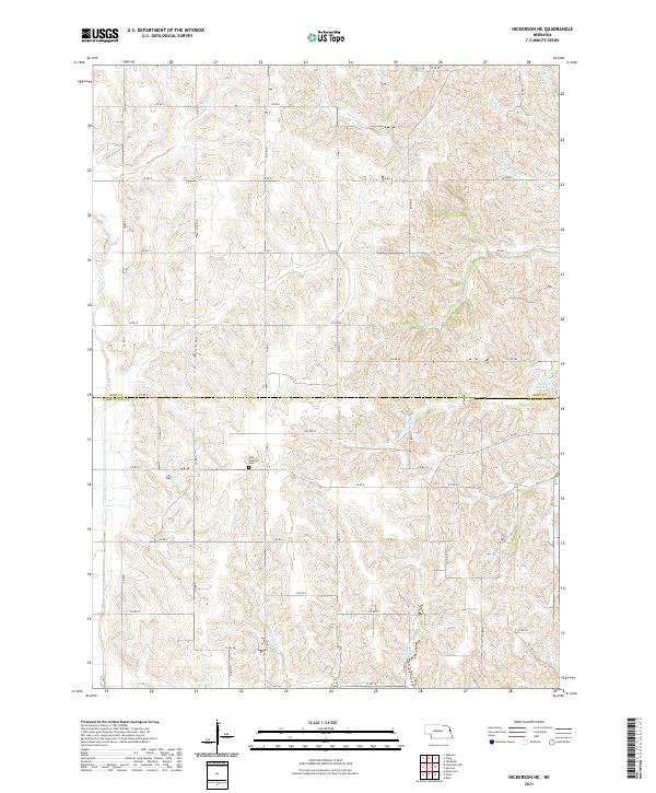 USGS US Topo 7.5-minute map for Nickerson NE NE 2021