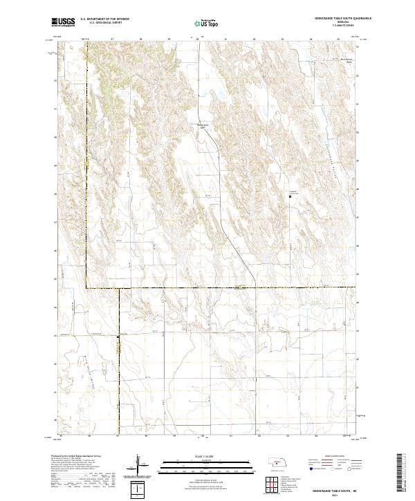 USGS US Topo 7.5-minute map for Odencranze Table South NE 2021