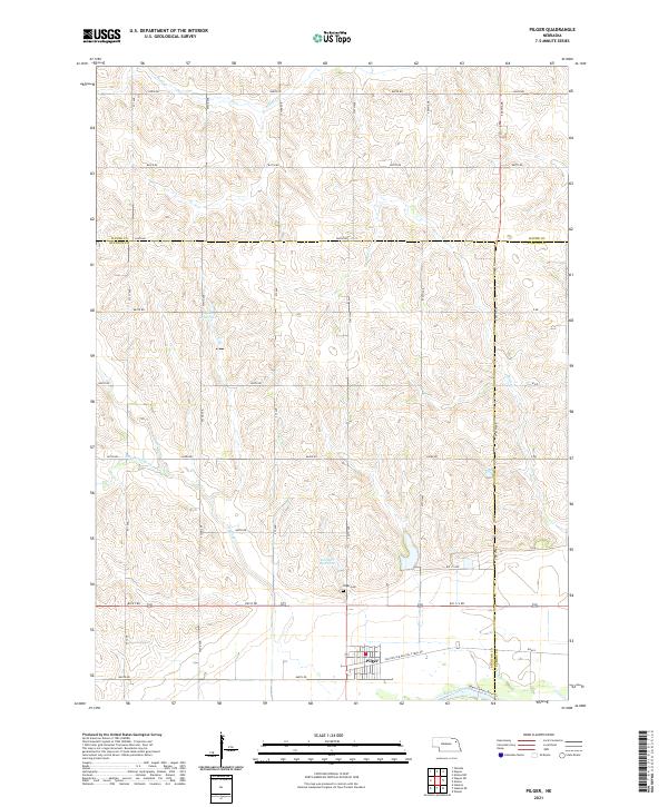 USGS US Topo 7.5-minute map for Pilger NE 2021