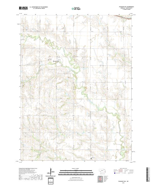USGS US Topo 7.5-minute map for Pleasant Hill NE 2021