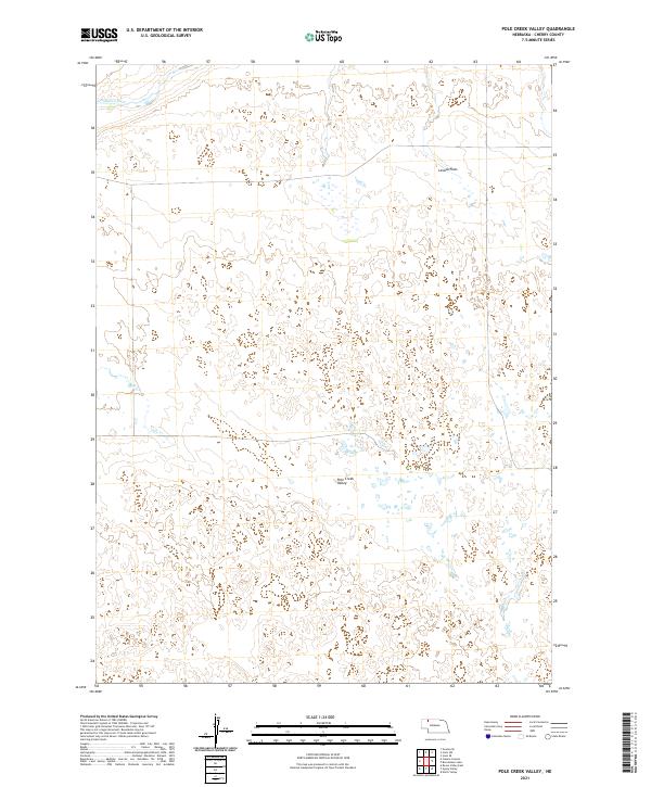 USGS US Topo 7.5-minute map for Pole Creek Valley NE 2021