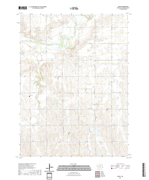 USGS US Topo 7.5-minute map for Poole NE 2021
